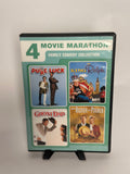 4 Movie Comedy Marathon DVD Bundle – Pure Luck, King Ralph, Ghost Dad, For Richer or Poorer (Preowned)