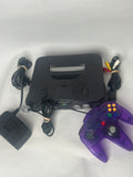Nintendo 64 Console Bundle – Purple Controller – Tested & Working