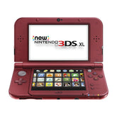 New Nintendo 3DS XL Red + 3 Games + Charger & Stylus