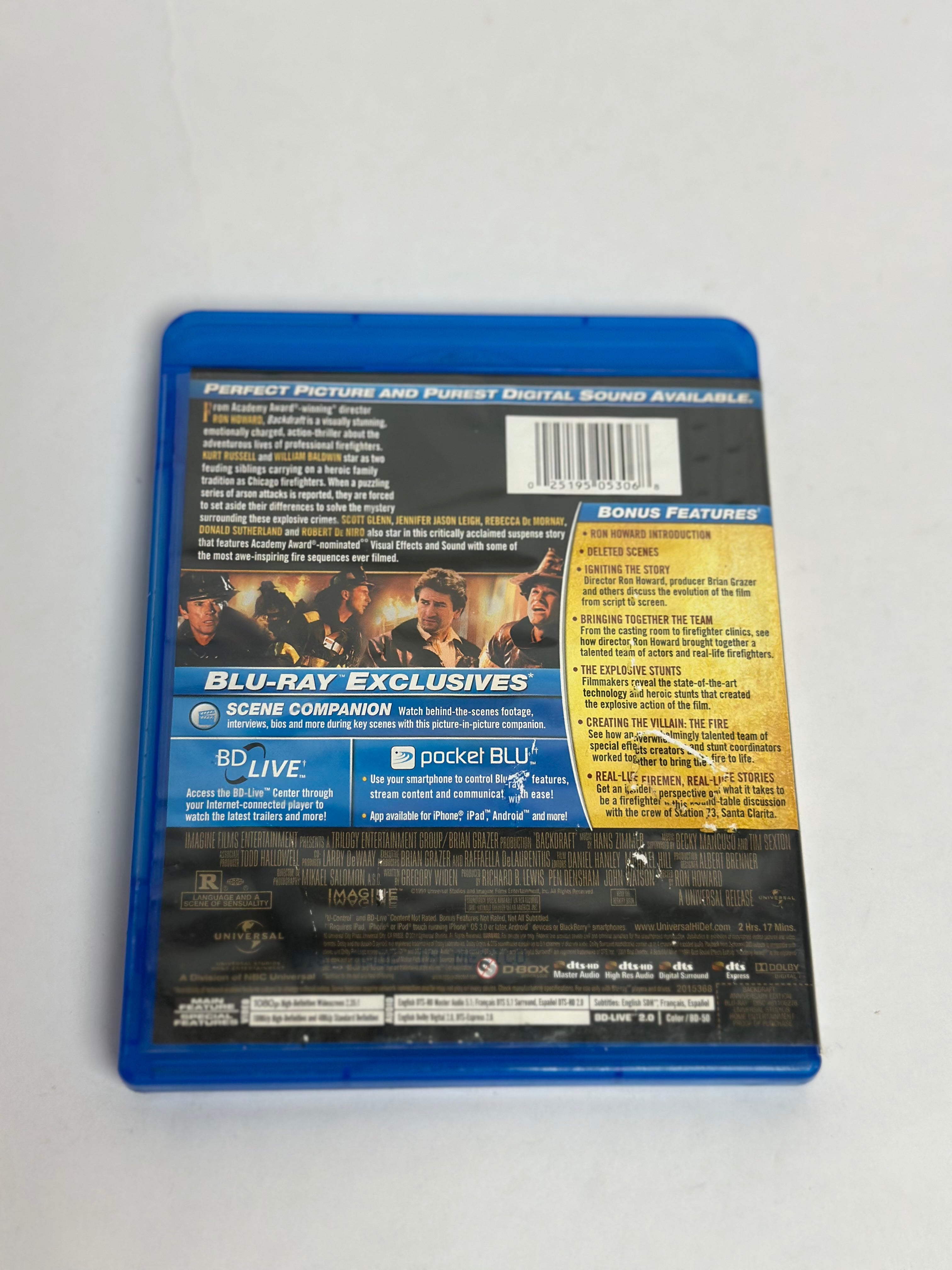 Backdraft Anniversary Edition Blu-ray – Preowned (Read Description ...