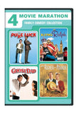 4 Movie Comedy Marathon DVD Bundle – Pure Luck, King Ralph, Ghost Dad, For Richer or Poorer (Preowned)
