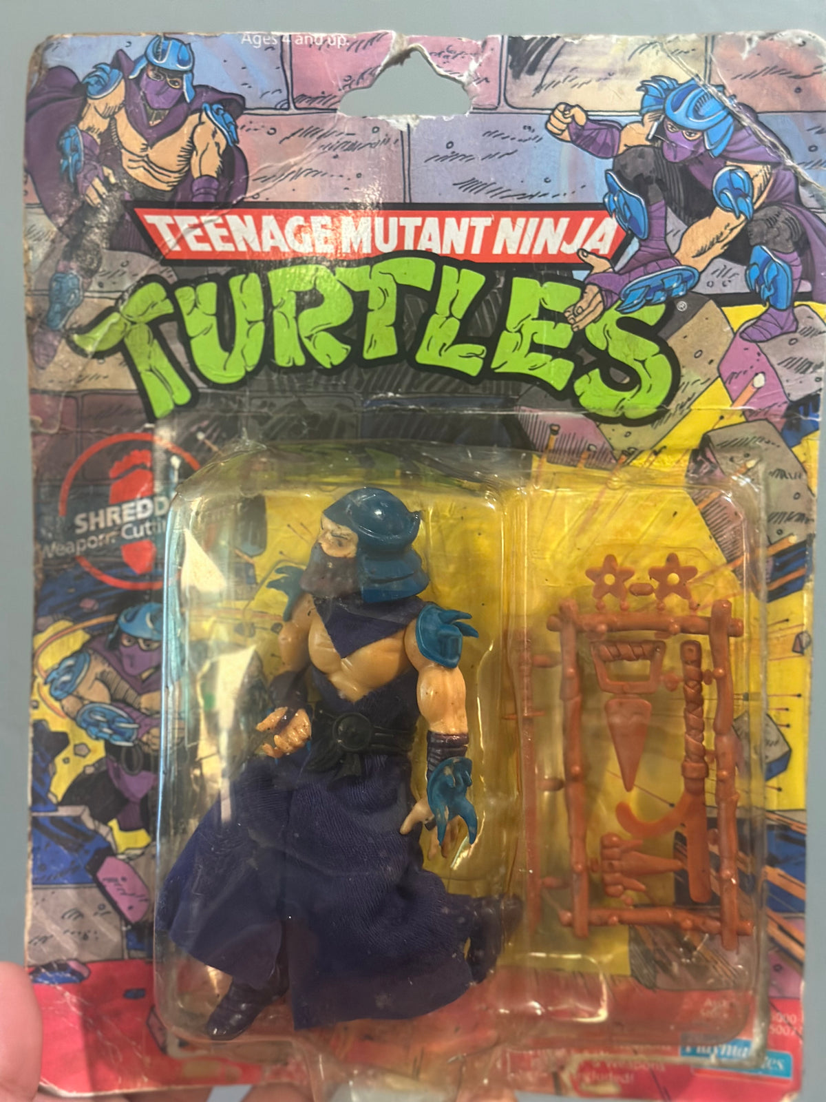 Vintage Teenage Mutant Ninja Turtles Shredder Action Figure (Playmates #5007) – Sealed