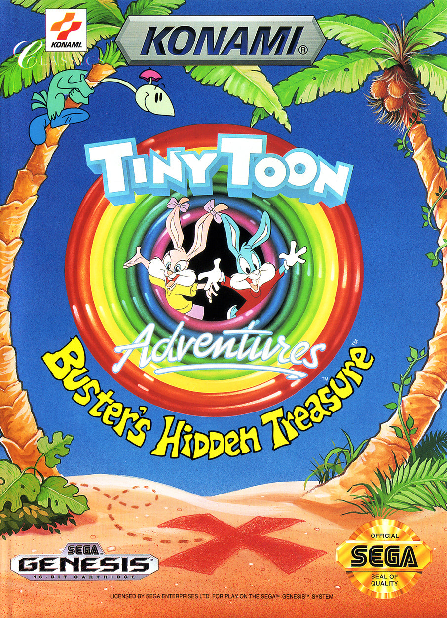 Tiny Toon Adventures: Buster's Hidden Treasure – Sega Genesis (Game & Box Only)
