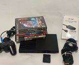 Sony PlayStation 2 PS2 Slim Console Bundle w/ Controller, HDMI Adapter & 5 Games