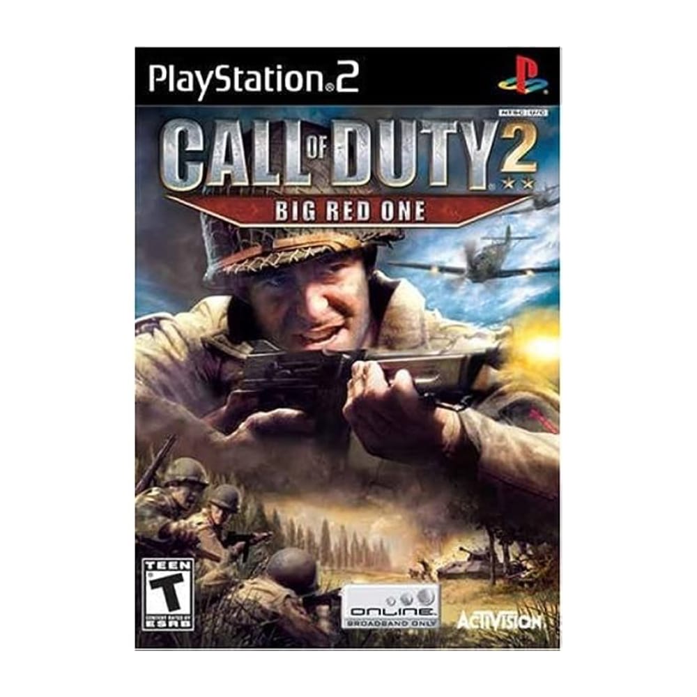 Call of Duty 2 Big Red One - Playstation 2 (has art humidity stuck on plastic)