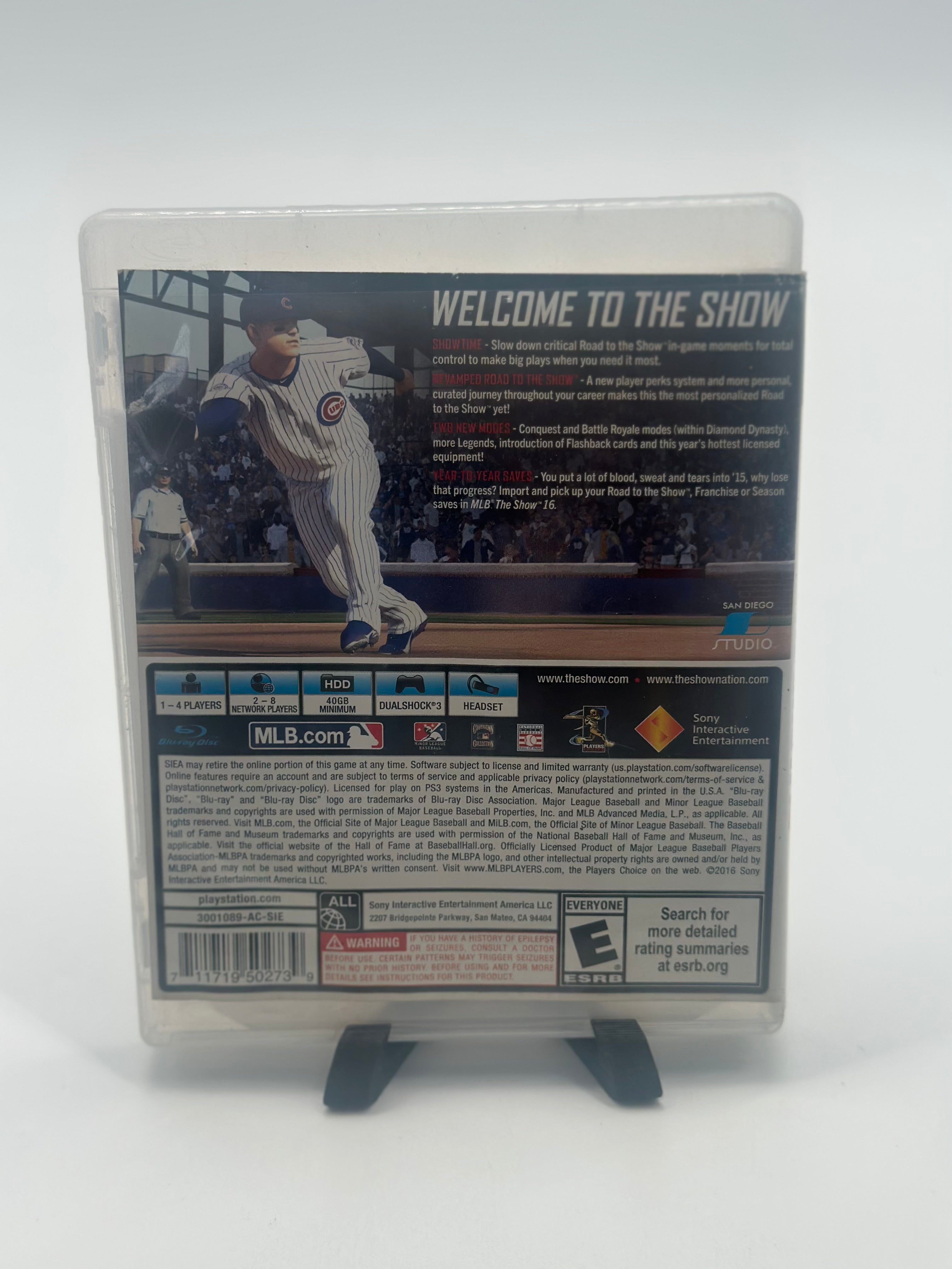 MLB 16: The Show - Playstation 3 NO MANUAL