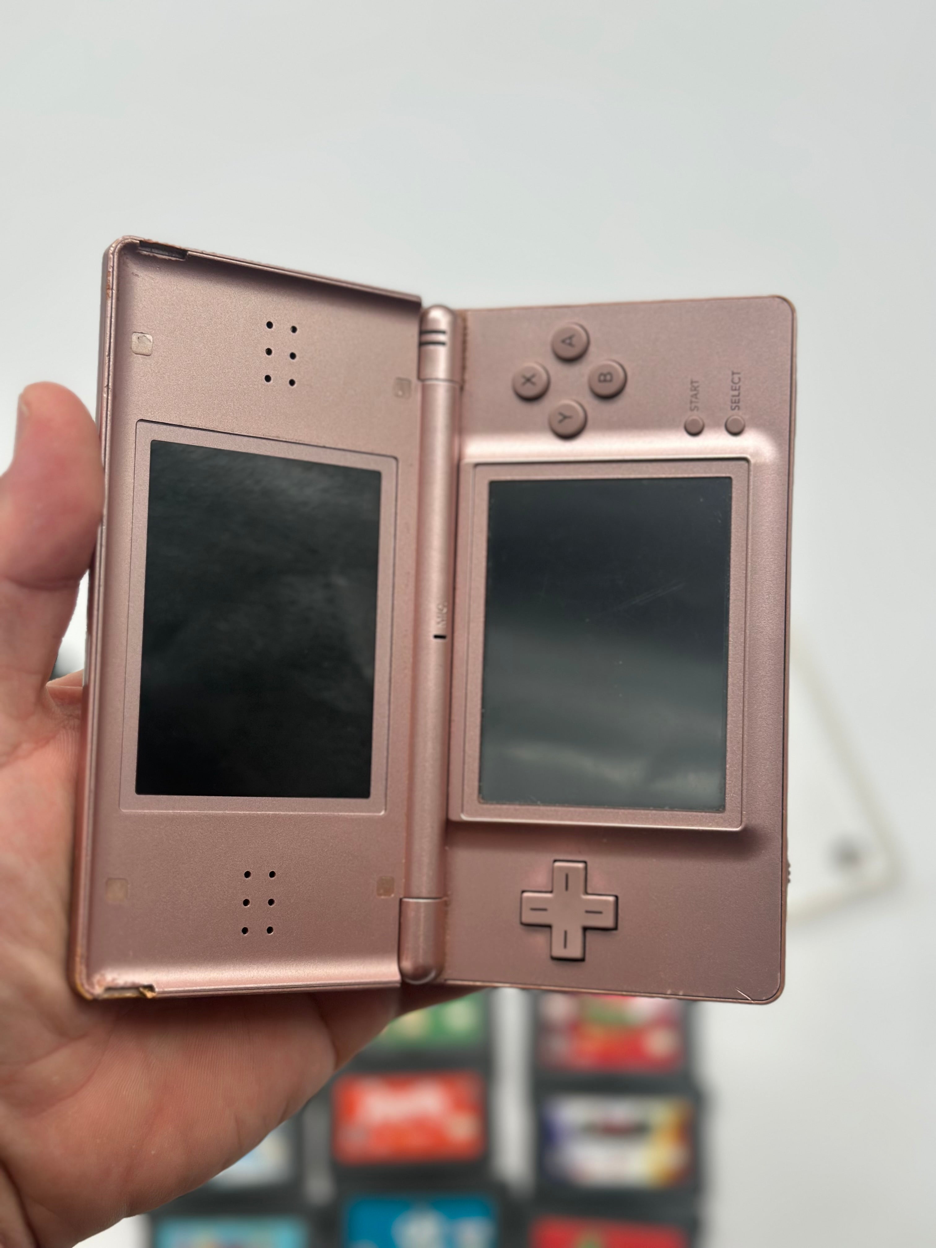 Nintendo DS Lite Metallic Rose – Bundle with Charger, Stylus, 17 Games ...