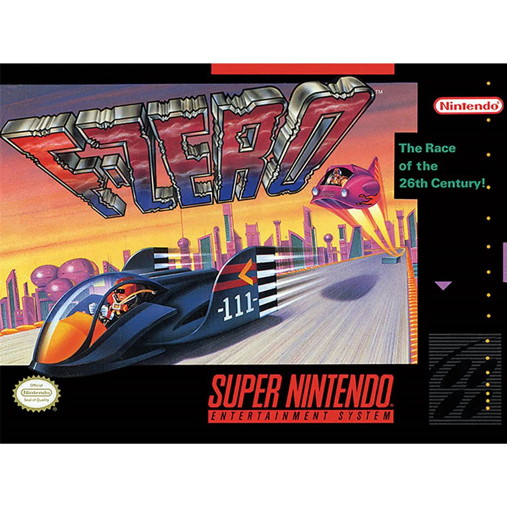 F-Zero - Super Nintendo Players Choice Box insert game plastic case
