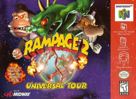 Rampage 2 Universal Tour - Nintendo 64 LOOSE CART