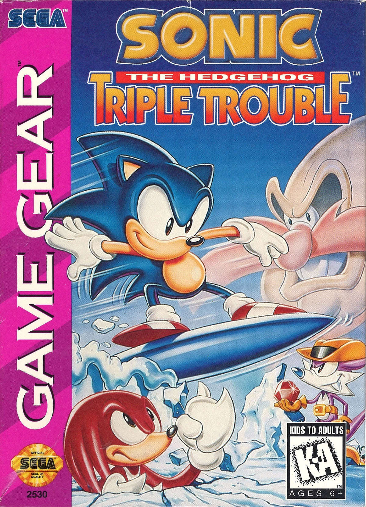 Sonic the Hedgehog: Triple Trouble - Sega Game Gear Manual and LOOSE Game