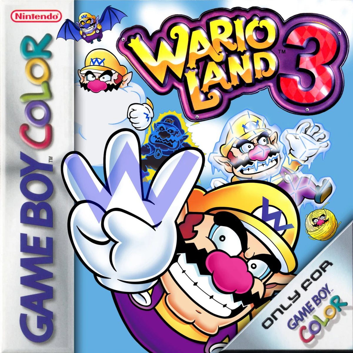 Wario Land 3 - GameBoy Color LOOSE CART cleaned tested, battery replaced