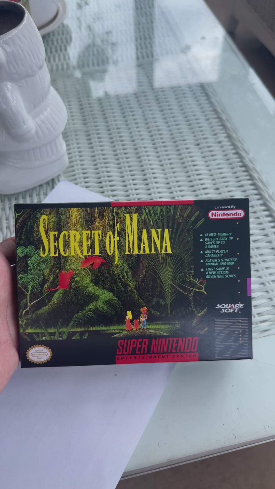 Secret of Mana (Handmade Box, Manual, and Insert)
