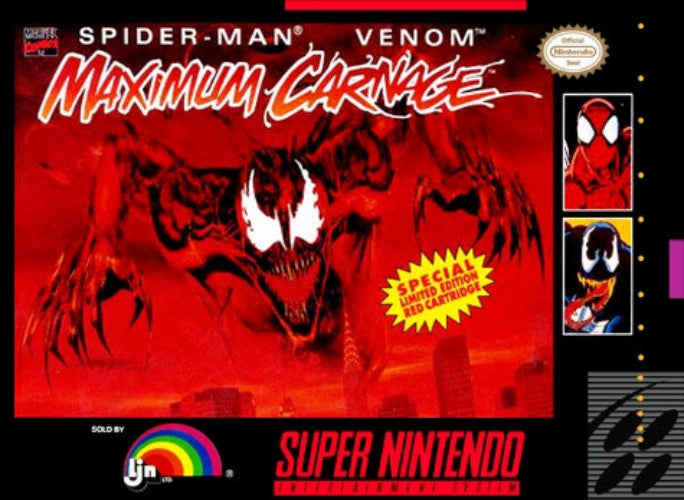Spiderman Maximum Carnage - Super Nintendo LOOSE CART