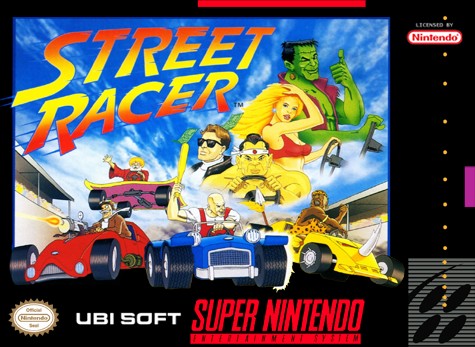 Street Racer - Super Nintendo (game and case art with rental box)