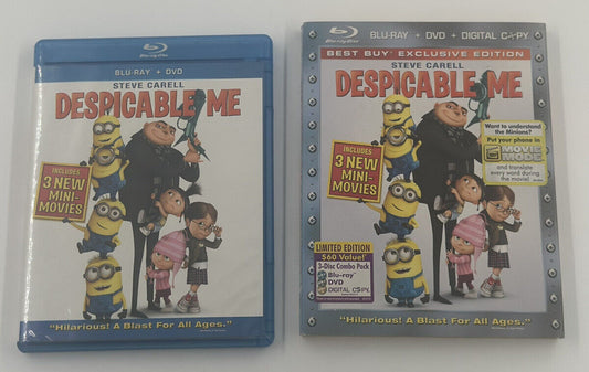 DESPICABLE ME - Limited Edition Edition SLIPCOVER + DVD + BLU-RAY