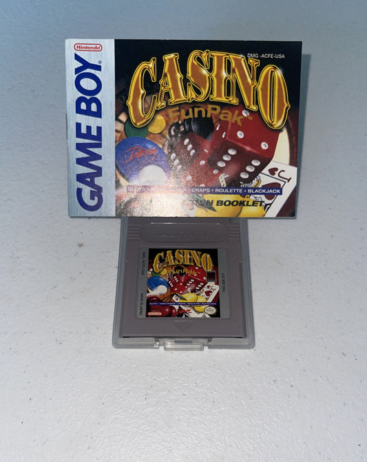 Casino FunPak (Nintendo Game Boy) Cart and Manual